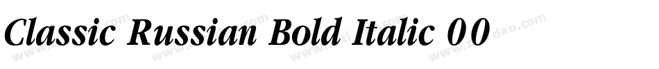 Classic Russian Bold Italic 001.001字体转换